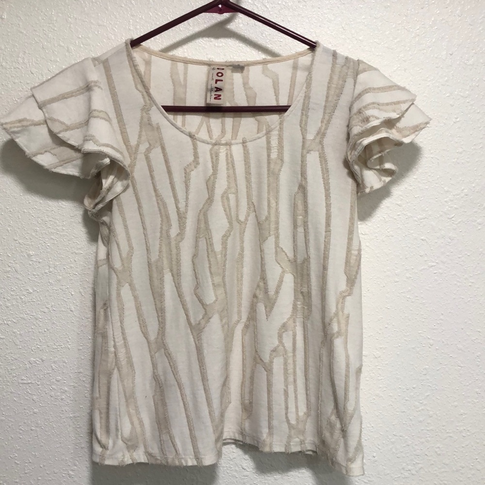 Dolan cute top with ruffle sleeves size xs